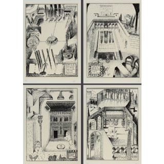 perez villalta, visita alhambra, carpeta serigrafia