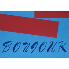 baez, serigrafia, bonjour