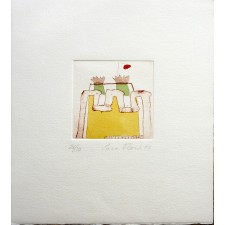 paca florit grabado acuarela